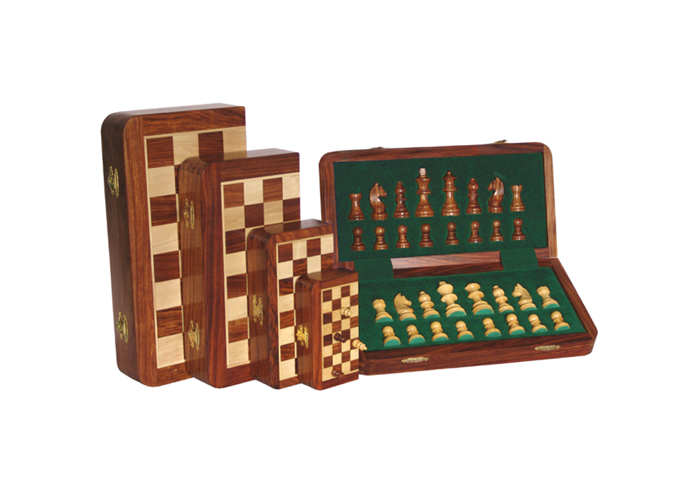 JS#14002--SQUARE FOLDING CHESS BOX SHEESHAM/BOXWOO