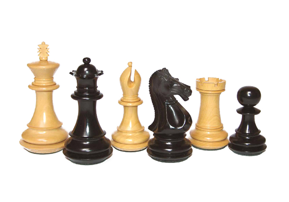JS#10010--Ebony & Boxwood Felted King Size -- 100 Mm / 4.00" Base Dia -- 47 Mm