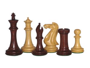 JS#10014--Ultimate Chess Set Red Sandal King Size -- 100 Mm / 4.00" Base Dia -- 47 Mm