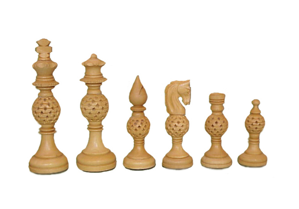 JS#12502--BOX WOOD JALI BALL SET KING SIZE -- 100 MM / 4.00"