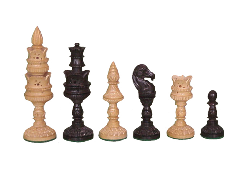 JS#12507--EBONY WOOD & BOXWOOD PIPE SET KING SIZE -- 100 MM / 4.00"