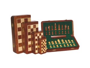 JS#14002--SQUARE FOLDING CHESS BOX SHEESHAM/BOXWOO