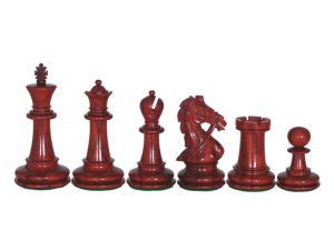 JS#10013--Chamfered Base Chess Set Black Colour & Boxwood Leather Felted King Size -- 100 Mm / 4.00" Base Dia -- 47 Mm