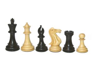 JS#10019--Legendary Chess Set Ebonywood & Boxwood King Size -- 100 Mm / 4.00" Base Dia -- 47 Mm